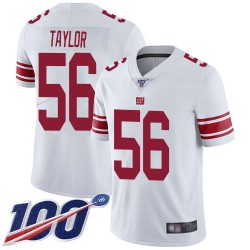 Limited Men's Lawrence Taylor White Road Jersey - #56 Football New York Giants 100th Season Vapor Untouchable
