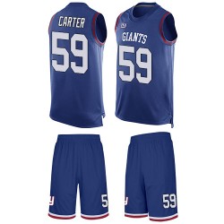 Limited Men's Lorenzo Carter Royal Blue Jersey - #59 Football New York Giants Tank Top Suit