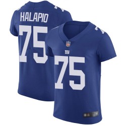 Elite Men's Jon Halapio Royal Blue Home Jersey - #75 Football New York Giants Vapor Untouchable