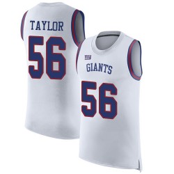 Limited Men's Lawrence Taylor White Jersey - #56 Football New York Giants Rush Player Name & Number Tank Top