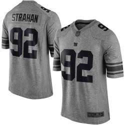 Limited Men's Michael Strahan Gray Jersey - #92 Football New York Giants Gridiron