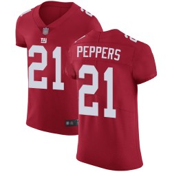 Elite Men's Jabrill Peppers Red Alternate Jersey - #21 Football New York Giants Vapor Untouchable