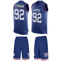 Limited Men's Michael Strahan Royal Blue Jersey - #92 Football New York Giants Tank Top Suit