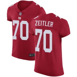Elite Men's Kevin Zeitler Red Alternate Jersey - #70 Football New York Giants Vapor Untouchable