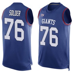 Limited Men's Nate Solder Royal Blue Jersey - #76 Football New York Giants Player Name & Number Tank Top