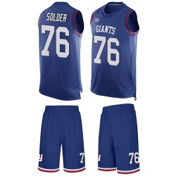 Limited Men's Nate Solder Royal Blue Jersey - #76 Football New York Giants Tank Top Suit