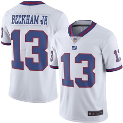 Limited Men's Odell Beckham Jr White Jersey - #13 Football New York Giants Rush Vapor Untouchable