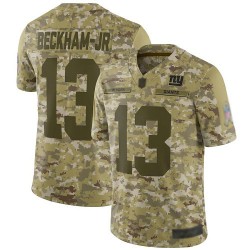 Limited Men's Odell Beckham Jr Camo Jersey - #13 Football New York Giants 2018 Salute to Service
