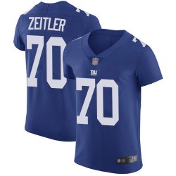 Elite Men's Kevin Zeitler Royal Blue Home Jersey - #70 Football New York Giants Vapor Untouchable