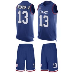 Limited Men's Odell Beckham Jr Royal Blue Jersey - #13 Football New York Giants Tank Top Suit