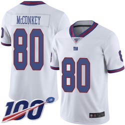 Limited Men's Phil McConkey White Jersey - #80 Football New York Giants 100th Season Rush Vapor Untouchable
