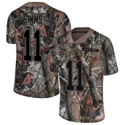 Limited Men's Phil Simms Camo Jersey - #11 Football New York Giants Rush Realtree