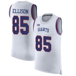 Limited Men's Rhett Ellison White Jersey - #85 Football New York Giants Rush Player Name & Number Tank Top