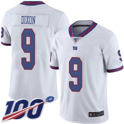 Limited Men's Riley Dixon White Jersey - #9 Football New York Giants 100th Season Rush Vapor Untouchable