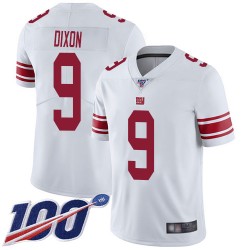 Limited Men's Riley Dixon White Road Jersey - #9 Football New York Giants 100th Season Vapor Untouchable