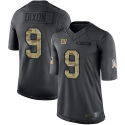 Limited Men's Riley Dixon Black Jersey - #9 Football New York Giants 2016 Salute to Service