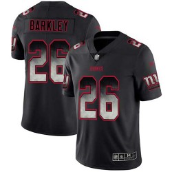 Limited Men's Saquon Barkley Black Jersey - #26 Football New York Giants Smoke Fashion