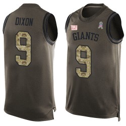 Limited Men's Riley Dixon Green Jersey - #9 Football New York Giants Salute to Service Tank Top