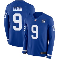 Limited Men's Riley Dixon Royal Blue Jersey - #9 Football New York Giants Therma Long Sleeve