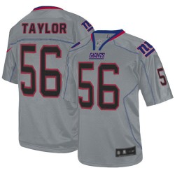 Elite Men's Lawrence Taylor Lights Out Grey Jersey - #56 Football New York Giants