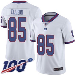 Limited Men's Rhett Ellison White Jersey - #85 Football New York Giants 100th Season Rush Vapor Untouchable