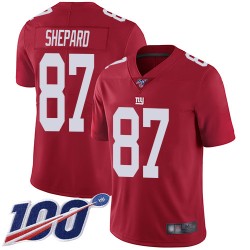 Limited Men's Sterling Shepard Red Jersey - #87 Football New York Giants 100th Season Inverted Legend