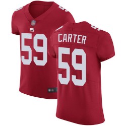 Elite Men's Lorenzo Carter Red Alternate Jersey - #59 Football New York Giants Vapor Untouchable