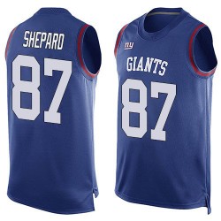 Limited Men's Sterling Shepard Royal Blue Jersey - #87 Football New York Giants Player Name & Number Tank Top