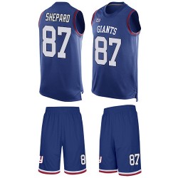 Limited Men's Sterling Shepard Royal Blue Jersey - #87 Football New York Giants Tank Top Suit