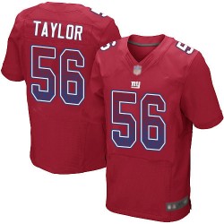 Elite Men's Lawrence Taylor Red Alternate Jersey - #56 Football New York Giants Drift Fashion