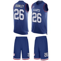 Limited Men's Saquon Barkley Royal Blue Jersey - #26 Football New York Giants Tank Top Suit
