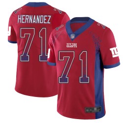 Limited Men's Will Hernandez Red Jersey - #71 Football New York Giants Rush Drift Fashion