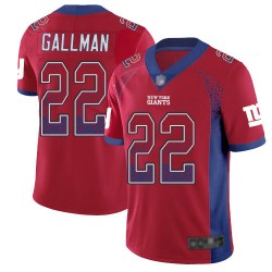 Limited Men's Wayne Gallman Red Jersey - #22 Football New York Giants Rush Drift Fashion