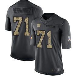 Limited Men's Will Hernandez Black Jersey - #71 Football New York Giants 2016 Salute to Service