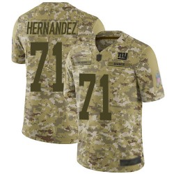 Limited Men's Will Hernandez Camo Jersey - #71 Football New York Giants 2018 Salute to Service