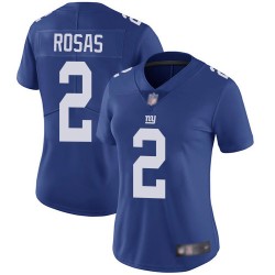 Limited Women's Aldrick Rosas Royal Blue Home Jersey - #2 Football New York Giants Vapor Untouchable
