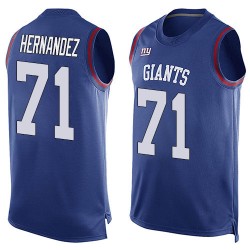 Limited Men's Will Hernandez Royal Blue Jersey - #71 Football New York Giants Player Name & Number Tank Top