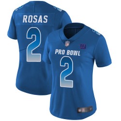 Limited Women's Aldrick Rosas Royal Blue Jersey - #2 Football New York Giants NFC 2019 Pro Bowl