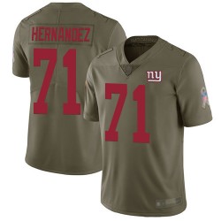 Limited Men's Will Hernandez Olive Jersey - #71 Football New York Giants 2017 Salute to Service
