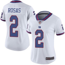Limited Women's Aldrick Rosas White Jersey - #2 Football New York Giants Rush Vapor Untouchable