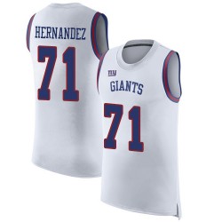 Limited Men's Will Hernandez White Jersey - #71 Football New York Giants Rush Player Name & Number Tank Top