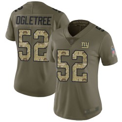 Limited Women's Alec Ogletree Olive/Camo Jersey - #52 Football New York Giants 2017 Salute to Service