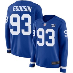 Limited Women's B.J. Goodson Royal Blue Jersey - #93 Football New York Giants Therma Long Sleeve