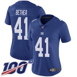 Limited Women's Antoine Bethea Royal Blue Home Jersey - #41 Football New York Giants 100th Season Vapor Untouchable