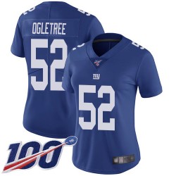 Limited Women's Alec Ogletree Royal Blue Home Jersey - #52 Football New York Giants 100th Season Vapor Untouchable