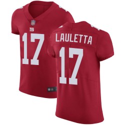 Elite Men's Kyle Lauletta Red Alternate Jersey - #17 Football New York Giants Vapor Untouchable