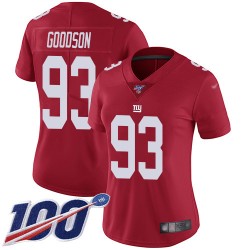 Limited Women's B.J. Goodson Red Jersey - #93 Football New York Giants 100th Season Inverted Legend