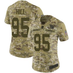 Limited Women's B.J. Hill Camo Jersey - #95 Football New York Giants 2018 Salute to Service