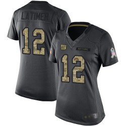 Limited Women's Cody Latimer Black Jersey - #12 Football New York Giants 2016 Salute to Service