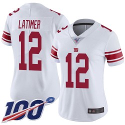 Limited Women's Cody Latimer White Road Jersey - #12 Football New York Giants 100th Season Vapor Untouchable